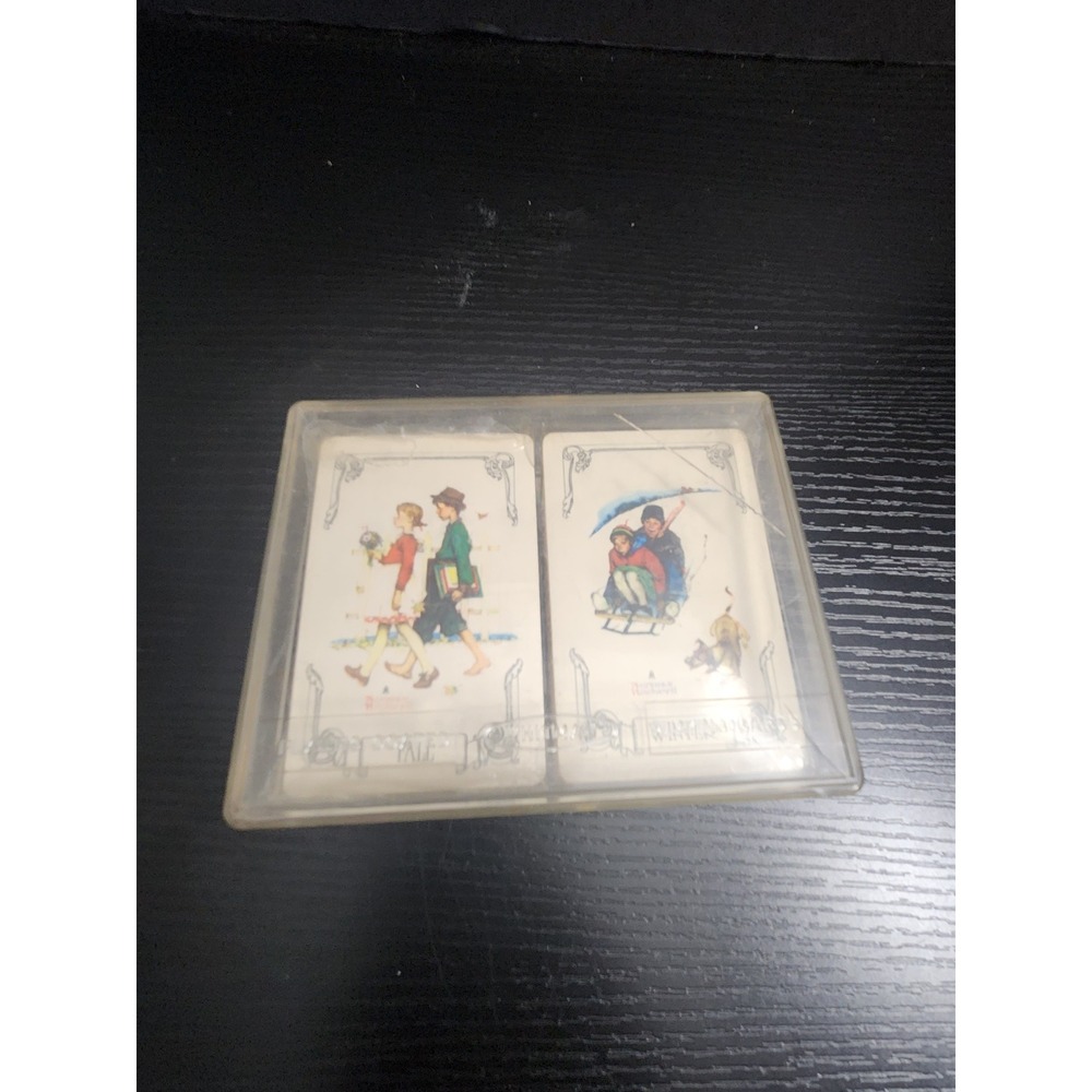 Norman Rockwell Trump Playing Cards Fall Winter Seasons Sealed‎ Decks with case